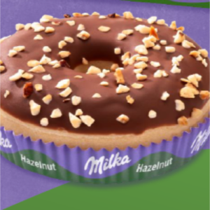 Donut Milka z lešniki